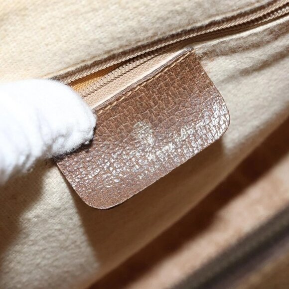 GUCCI GG Supreme Web Sherry Line Boston Bag PVC Beige Gold 40 02 007 Auth 144173 - Picture 12 of 16